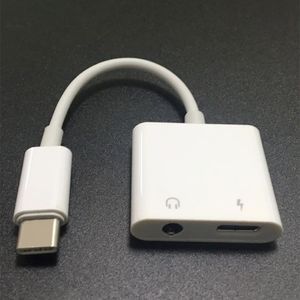 2 em 1 adaptador de fone de ouvido de jaque tipo C para Samsung S20 Nota 20 Huawei P40 USB-C a 3.5mm AUX Audio Headphones Conversor de carregamento Splitter