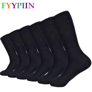 Black Solid Color Combed High quality Long Autumn and winter Casual Dress Men's Socks