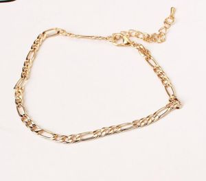 Gioielli da donna con catena in metallo, cavigliera, semplice, argento, oro, cavigliera