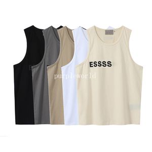 5 Colors Men Women Vests T-Shirts Simple Letter Print Unisex Shirts Summer Sleeveless Breathable Couple Vest Garment