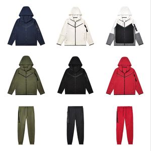 Wholesale track suits resale online - thick Tech Fleece tracksuit Mens Sports sportswear Pants Hoodies Jackets Space Cotton Trousers Womens Bottoms joggers Man Running jacket High Quality Muti men