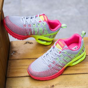 Wholesale 2021 Fashion For Mens Womens Sport Running Shoes Newest Rainbow Knit Mesh Outdoor Runners Walking Jogging Sneakers SIZE 35-42 WY29-861
