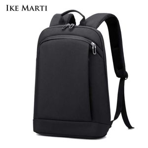 IKE MARTI Unisex Backpack Men Laptop Bag 14/15.6 Office Work Business Bag Black Backpack Slim Lightweight Small Women Backpacks 210929