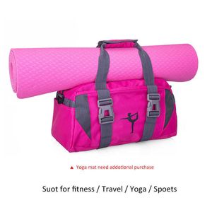 Joga Mata Torba Fitness Siłownia Torby Sportowe Nylon Training Ramię Sport Dla Kobiet Mężczyzn Podróży Duffel Torba Podróżna Xa55wa Y0721