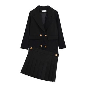 Kvinnors plus storlek XL-4XL professionell kvinnlig byxor kostym tvådelad högkvalitativ svart dam kontorjacka slim byst pläterad kjol 210527