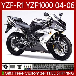 Kit carene per YAMAHA YZF-R1 YZF R 1 1000 CC YZF1000 YZFR1 04 05 06 Carrozzeria 89No.60 YZF R1 1000CC 2004 2005 2006 YZF-1000 2004-2006 Corpo moto colore lucido OEM