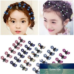 Fiori di cristallo 6 pezzi Moda piccoli artigli per capelli in metallo carino Fermagli per capelli Acconciatura per ragazze Forcine per capelli Oranment Prezzo di fabbrica design esperto Qualità