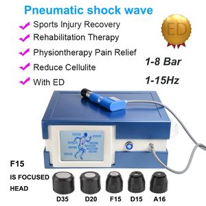 VARM! Annan skönhetsutrustning Tyskland Importerad kompressor 8 Bar 2000000 Shots Shock Wave Machine Ed Behandling Shockwave Therapy