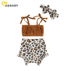 0-18 м Летний милый леопард девочка одежда для одежды набор рожденных детских одеждах
