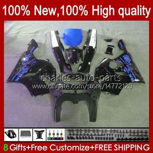 Fairings For KAWASAKI NINJA ZX 6R 636 600CC 600 CC ZX-636 ZX6R 94 95 96 97 Bodywork 50HC.47 blue glossy ZX636 ZX-6R 94-97 ZX600C ZX600 ZX 6 R 1994 1995 1996 1997 Bodys kit