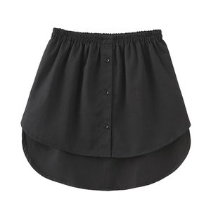 Skirts Women Fake Shirt Irregular Skirt Blouse Tail Hem Cotton Detachable Underskirt