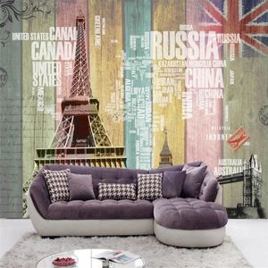 Wholesale tower paper resale online - Wallpapers Custom Size Retro Eiffel Tower Living Room d Wall Paper Home Decor Mural Bedroom Self adhesive Wallpaper Papel De Parede