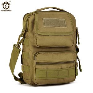 Military Army Tactical Messenger Bag Waterproof Travel Rucksack Camping Hiking Trekking Camouflage Bag Q0721