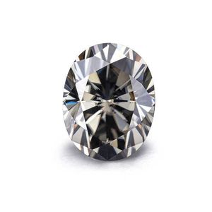 StarsGem 7 * 9mm Cinzento Corte Oval Moissanite Gemstone VVS Teste Passado Positivo Moissanite Bead para Anel Setting H1015