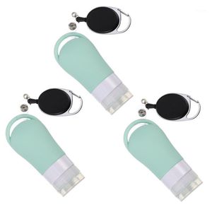 Flytande tvåldispenser 3pcs Refillerbar Travel Size-flaska med nyckelring för toalettartiklar Kosmetik Lotion