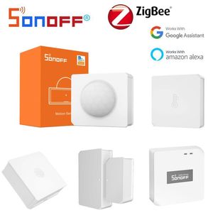 Feuchtigkeitssensor Zigbee. großhandel-SONOFF ZigBee Motion Sensor Türfenster Sensor Smart Switch Temperaturfeuchtigkeitssensor Fernbedienung über Zbbridge Ewelink App