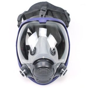 Full ansikte utomhus cykling mask respirator gas anti-dammsäkerhet med bomullsfilter för branschmålning