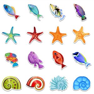 Fedex Shipping Wholesale 50pcs/pack Colorful Ocean Stickers Non-random Car Luggage Helmet Laptop Skateboard Bottle Decals Kids Gifts