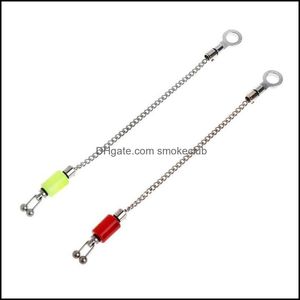 Esportes de pesca outdoorsfishing swinger aço inoxidável sling cadeia de picada de mordida carpa alarme de alarme sensor de suspensão tackle ao ar livre Aessórios Y4UB