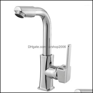 Rubinetti per lavandino del bagno Rubinetti, docce come giardino domestico Miscelatore per rubinetto da cucina in ottone lucido Girevole a 360 gradi Lavaggio facile per lavabo e acqua fredda