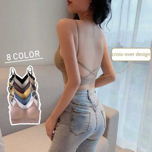 Kadınlar için Uzggi 2 Adet Bras Seksi Dikişsiz Sutyen U tipi Backless Sutyen Push Up Bralette Brastiere Kadınlar Sutyen Soutien-Gorge Femme 210623