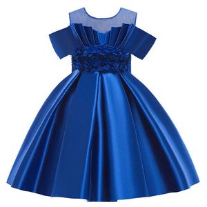 3-10 år gammal flicka Princbirthday Eucharist Banquet Ball Sequin New Girl's Bow Embroidered Drgirl's Dress
