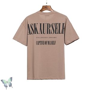 Oversize Askyurself T Shirt Fångande av mig själv Camel Fashion Askyurself T-shirt Män Kvinnor 210420