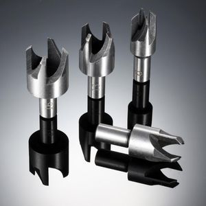 Möbeltillbehör 4PCS Wood Plug Cutter Skärverktyg Träverk Borrbit Set Claw Cork 6mm, 10mm, 13mm, 16mm