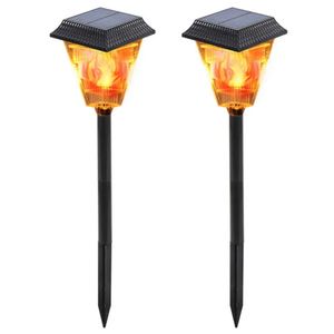 3W Solar Powered 12 LED Flame Lawn Light Outdoor Vattentät IP65 Garden Patch Torch Lamp