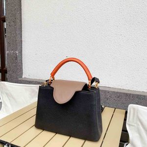 2022 Klassische Designer-Umhängetasche für Damen, Messenger-Handtasche, Umhängetasche, einfarbig, echtes Leder, Pailletten, Haspe, harte Baguette-Einzeltaschen, Kettenhandtaschen, Schwarz