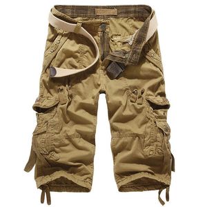 Men's Shorts Dropshipping Summer Cargo Shorts Men Cotton Casual Outdoor Military Men's Shorts Multi-pocket Calf-length Short Pants Men G230316