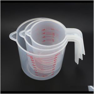 Tools Kitchen, Dining Bar Home & Garden Drop Delivery 2021 250/500/1000Ml Plastic Measuring Jug Pour Spout Surface Tool Supplies Cup With Gra