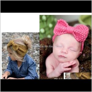 Accessories Baby, Kids & Maternity Drop Delivery 2021 Princess Baby Girls Mommy Butterfly Knitted Headband Children Girl Women Lady Bowknot H