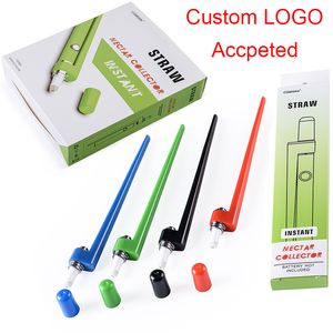 Straw Instant Nectar Collector Plastic Portable Smoking Start Kits Wax Vaporizer Atomizers Vape Pen For All 510 Thread Battery