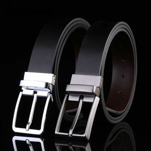 Wholesale buck 110 resale online - Deepeel pc cm Genuine Leather Men Belt Metal Rotating Pin Buck Both Sides Second Layer Cowhide Belts Casual Jeans Decor Q0630