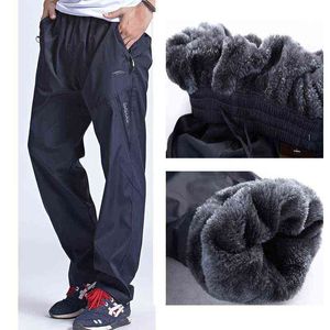 الكبرى الرجال الشتاء sweatpants الدافئة الصوف السراويل سميكة رجالي فضفاض مرونة الخصر السراويل السراويل عارضة السراويل مع جيوب، DA897 G0104