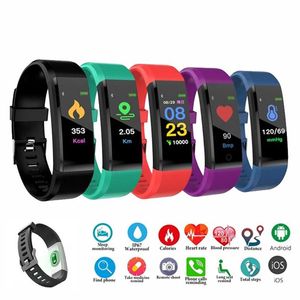 ID 115 Plus Smart Wristband For Screen Fitness Tracker Pedometer Watch Counter Heart Rate Blood Pressure Monitor