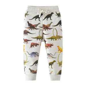 Baby Pants trousers for boy dinosaur printed children clothes animals full pants sport pant Autumn Winter Length Children 210529