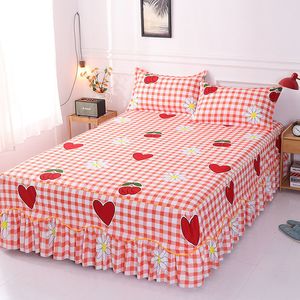 Ruffled Bed Kjol Bedcover Fitted Sheet Cover BedsPread Bedroom Bedsheets Home Textile Skirt Full Queen King Bed Sprid F0392