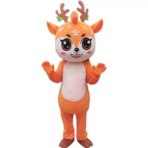 Costume della mascotte del cervo Sika di Halloween Animale del fumetto Personaggio a tema anime Festa di carnevale di Natale Costumi di fantasia Abbigliamento da esterno per adulti