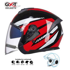 Motorcycle Helmet Bluetooth-compatible Anti-interference for Riding Hands Free Headphone USB Charging Music GPS Stereo