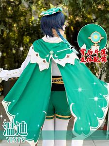 Gioco caldo Genshin Impact Venti Costume Cosplay Progetto Ventn Cos Set di vestiti per il carnevale di Halloween femminile Y0913