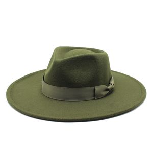 Fedora-Hut, Bandband, Gürtel, breite Krempe, solides rundes Oberteil, Damen, klassisch, schlicht, formelle Kleidung, Kirche, weiß, schwarz, Wintermützen