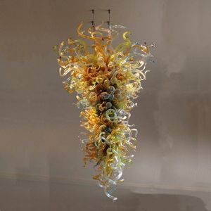 Typical Hand Blown Glass Chandeliers Lamp Large Modern Crystal Chandelier Creative Antique Style LED Pendant Lighting for Home Hotel Shopping Mall 24 by 48 Inches