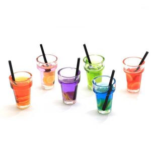Decorative Objects & Figurines 50/100pcs Miniature Fruit Tea Drink Cup Resin Cabochon For 1:12 Dollhouse Kitchen Furniture Toys Accessories