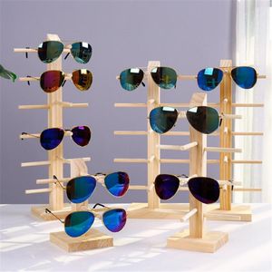 Moda Gafas de sol Marcos Empresa de vidrieras Soporte Mano Hecho A Mano Estante Estante Estante Mostrar Lentes Titular de Wood Countor Home Mall Glasses