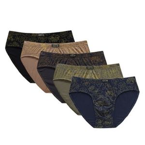 6 pz/lotto Mutande Mutandine Intimo Maschile Slip Uomo Comodo Uomo Stampa Slip Biancheria Intima 100% Cotone 210730