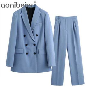 Suit Women Office Lady Blazer Jacket Coat and Pant 2 Piece Set Female Spring Autumn Elegant Casual Suits Outfits 210604