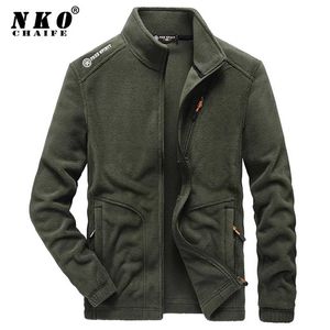 Chaifenko Winter Fleece Jacket Parka Coat Män Casual Bomber Militär Outwear Vårt tjock varm Taktisk Armé 211110