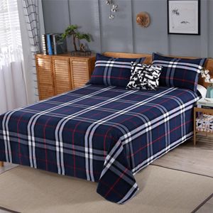 Hot Traditional Fabric Bedding Classic Scotland Textile Bed Sheet Multiple Size Simmons Mattress Bedspread With Pillowcase F0168 210420